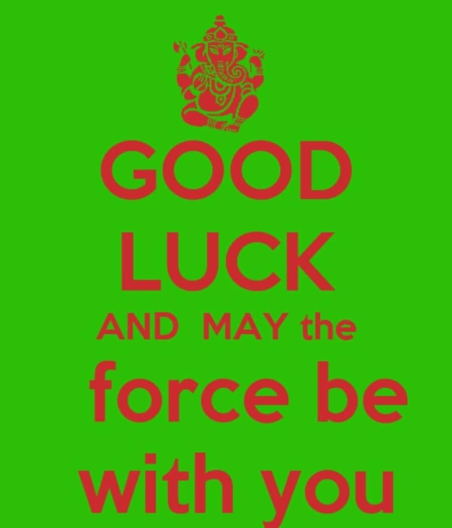 May The Force Be With You Inspirational Quote Against A Starry Background