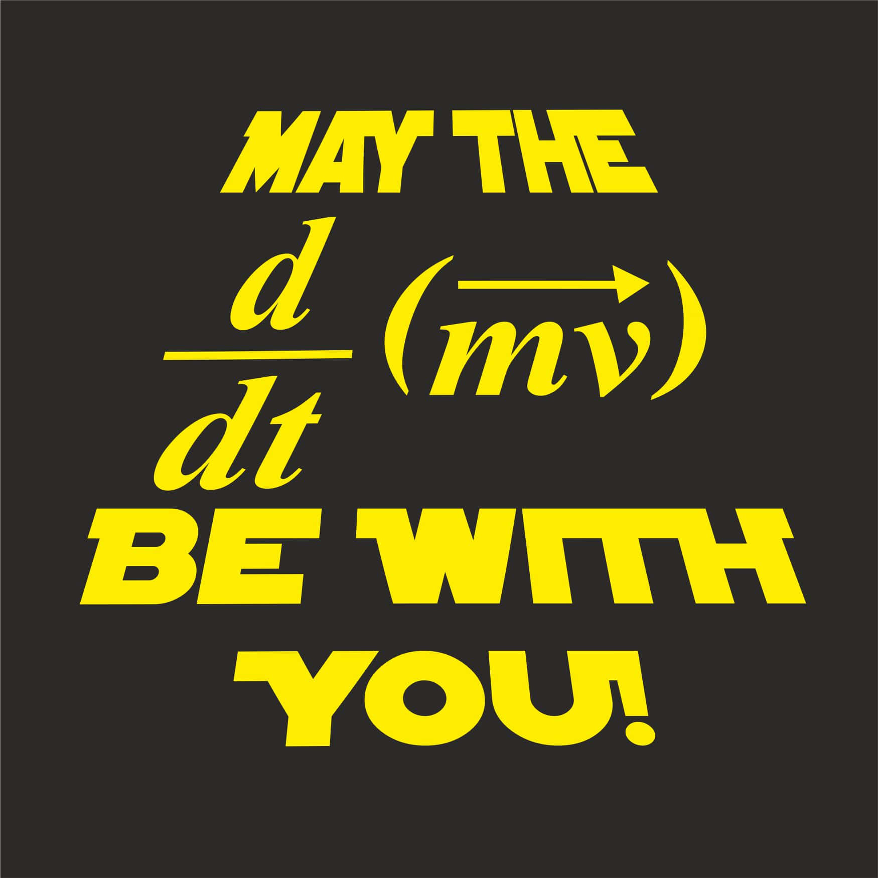May The Force Be With You - Inspiring Quote In Calligraphy Background