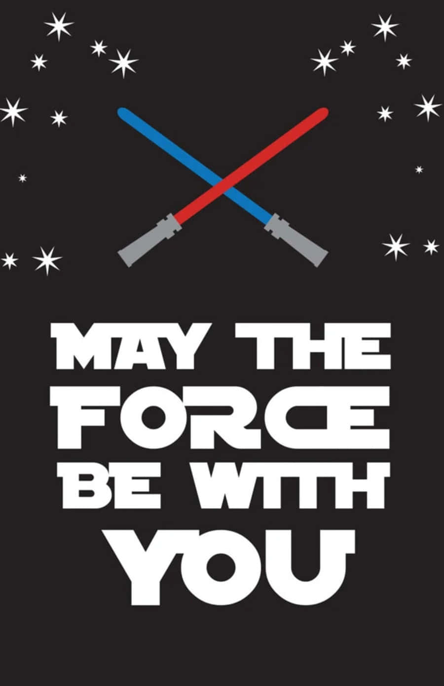 May The Force Be With You - Star Wars-inspired Typography Art Background