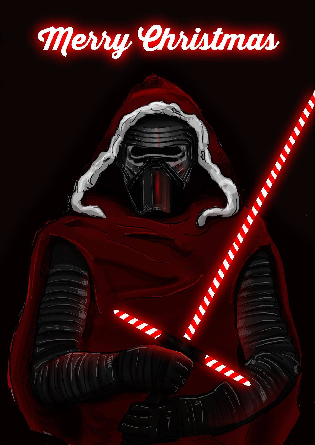 May The Force Of Christmas Be With You. Background