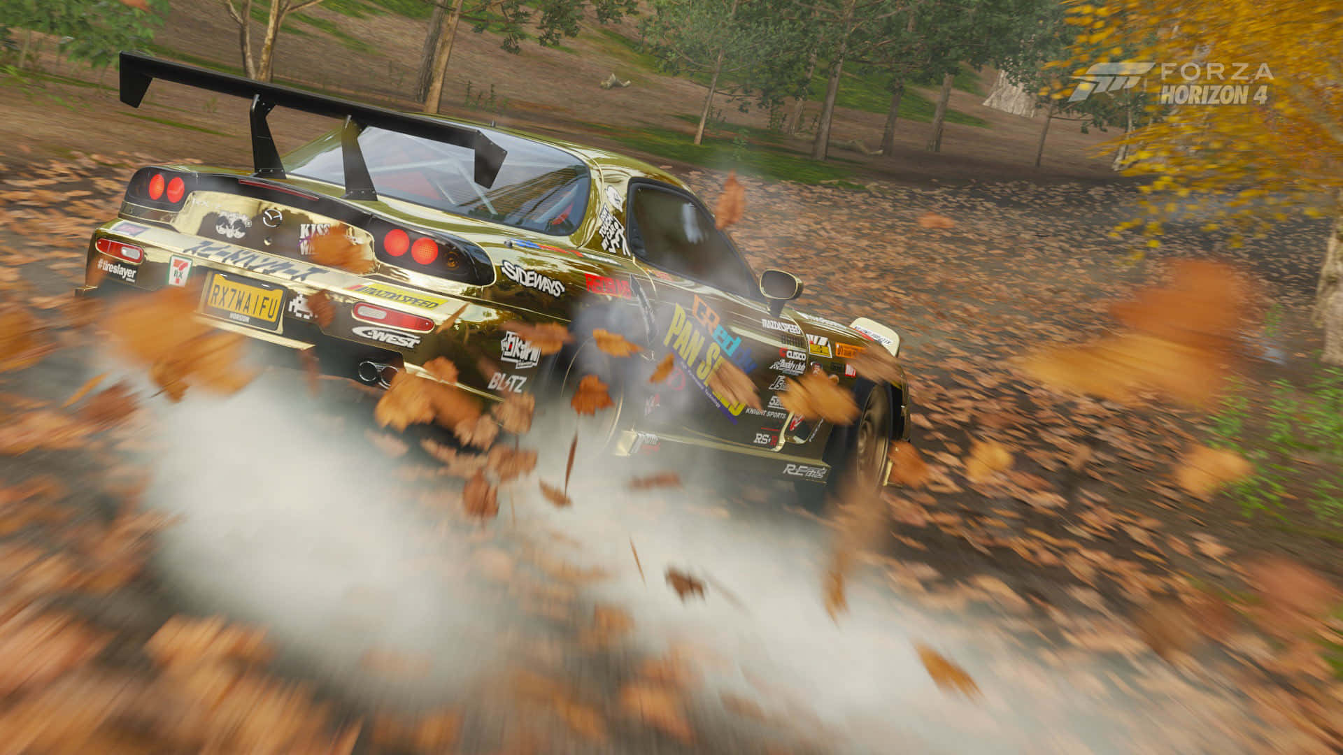 Mazda_ R X7_ Drift_ Autumn_ Forest.jpg Background