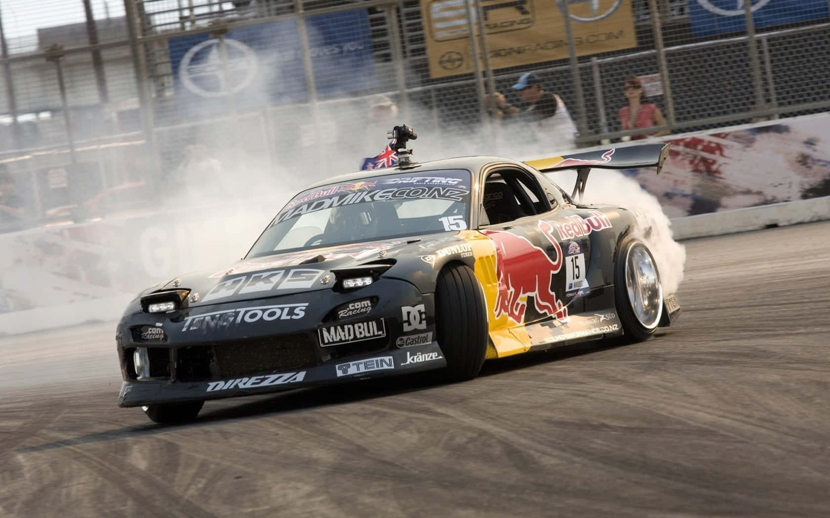 Mazda_ R X7_ Drift_ Racing_ Action Background