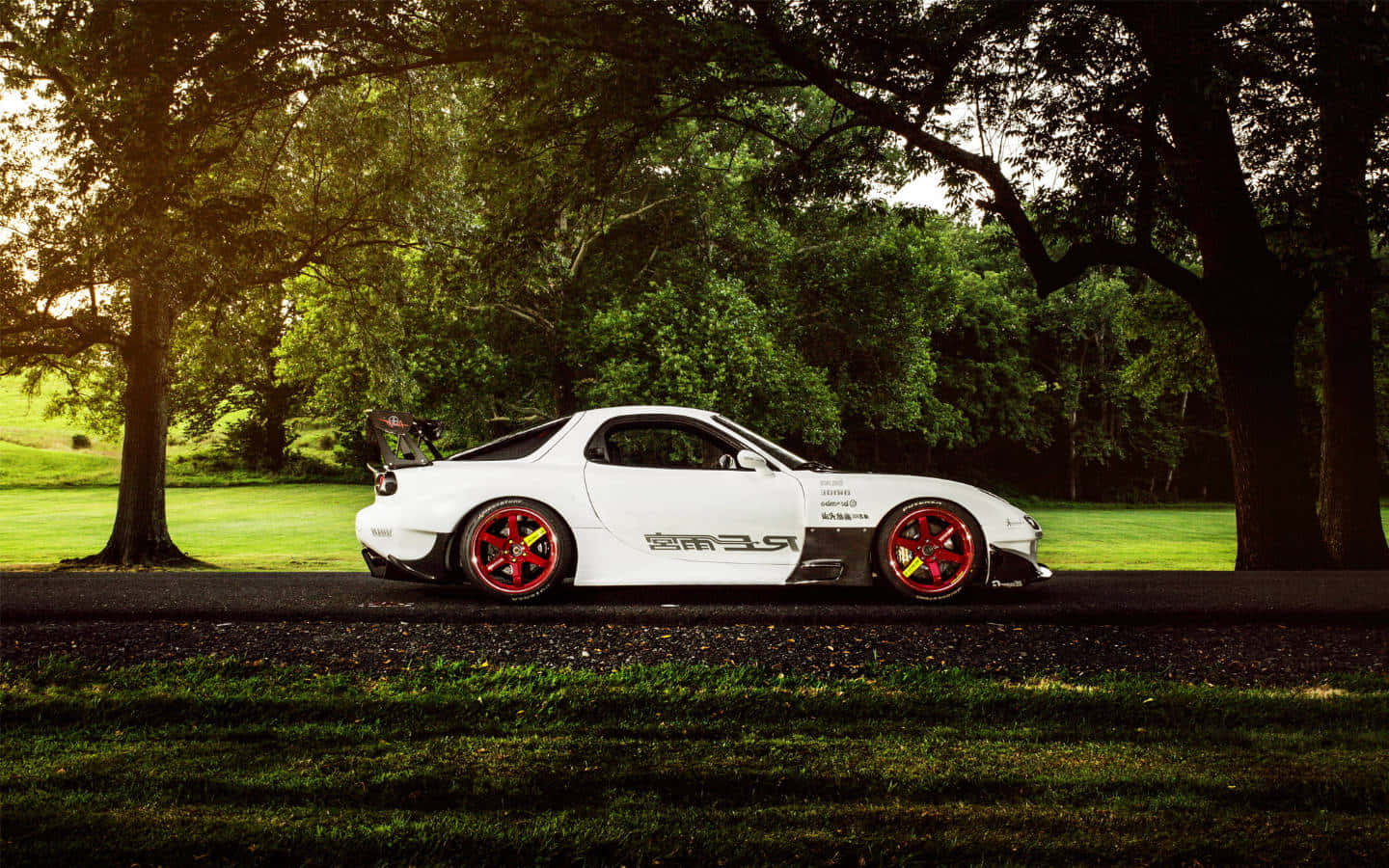 Mazda R X7 Drift Ready Parked Background