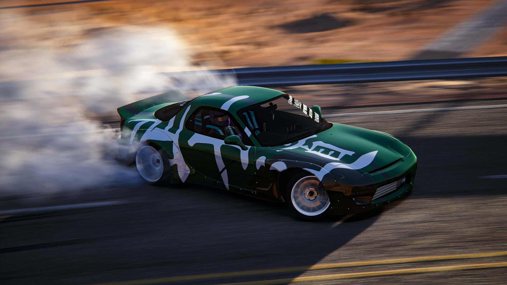 Mazda_ R X7_ Drifting_ Action Background