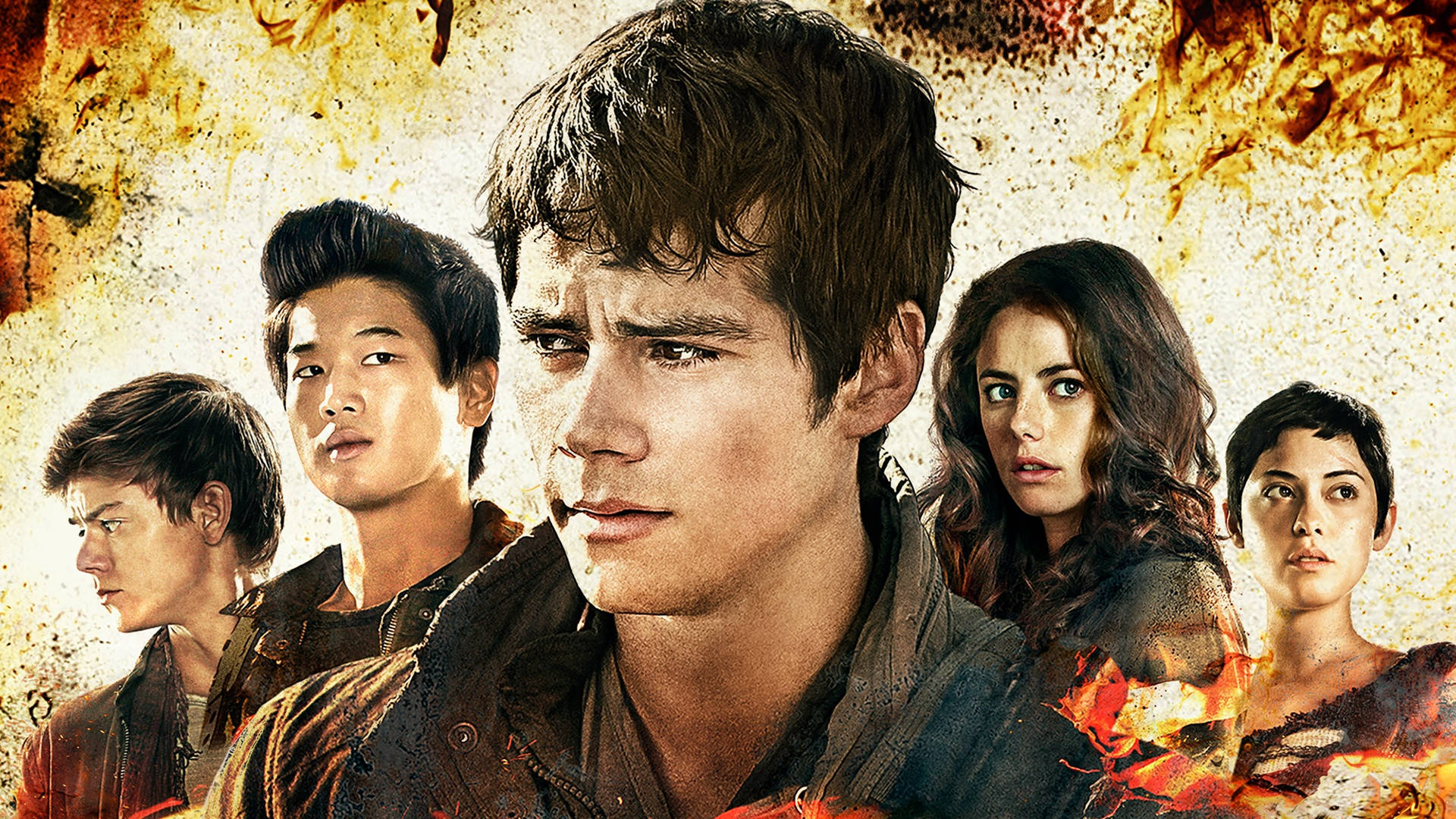 Maze Runner Scorch Characters Collage Background