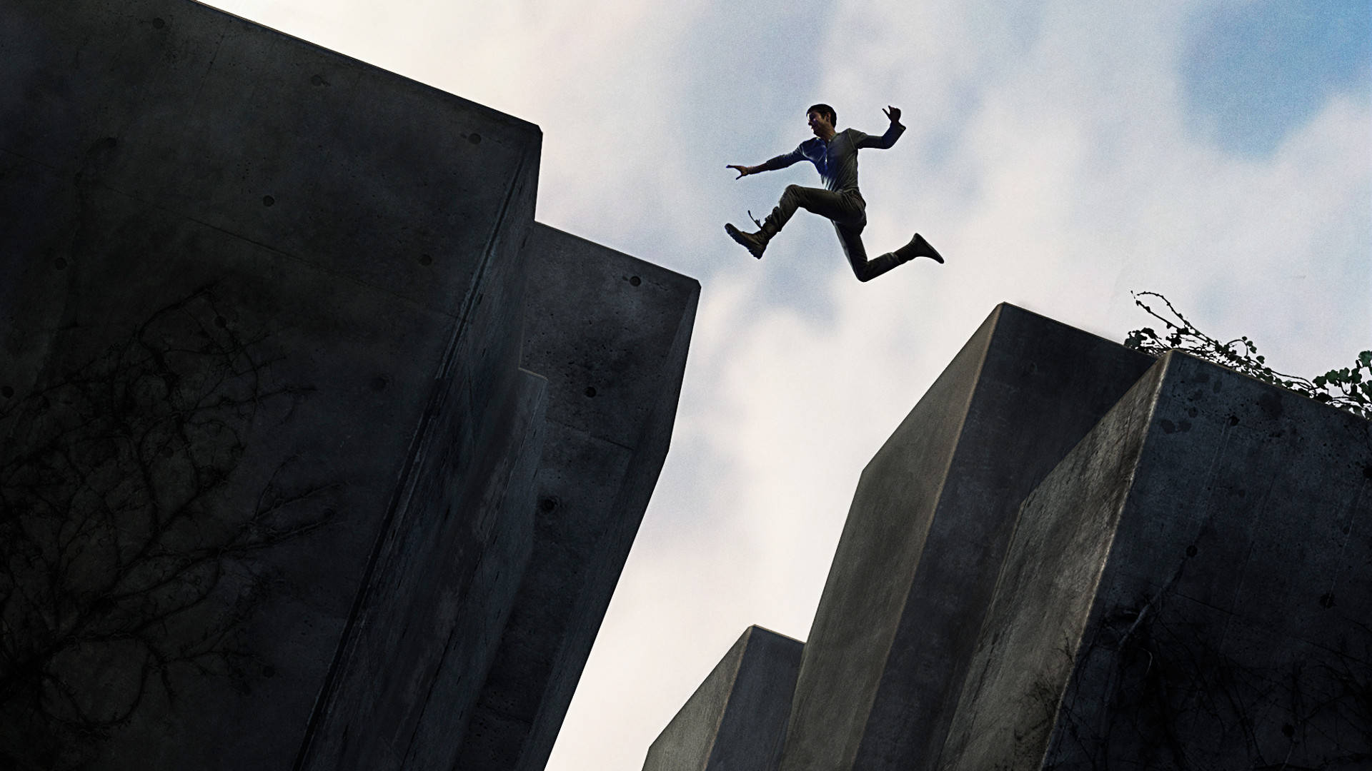 Maze Runner Thomas Leaping Background