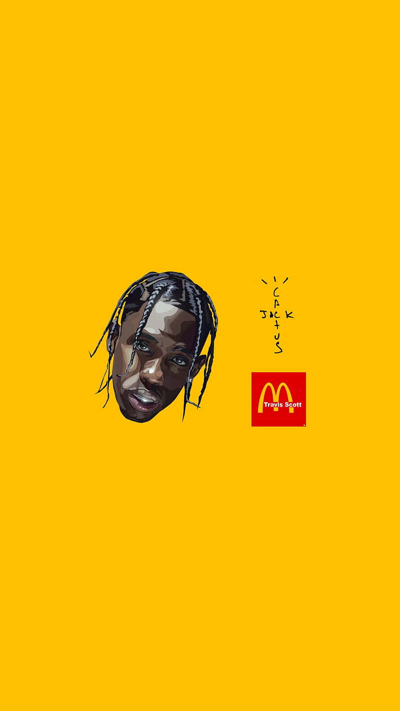 Mcdonald's Logo With A Man's Face On It Background
