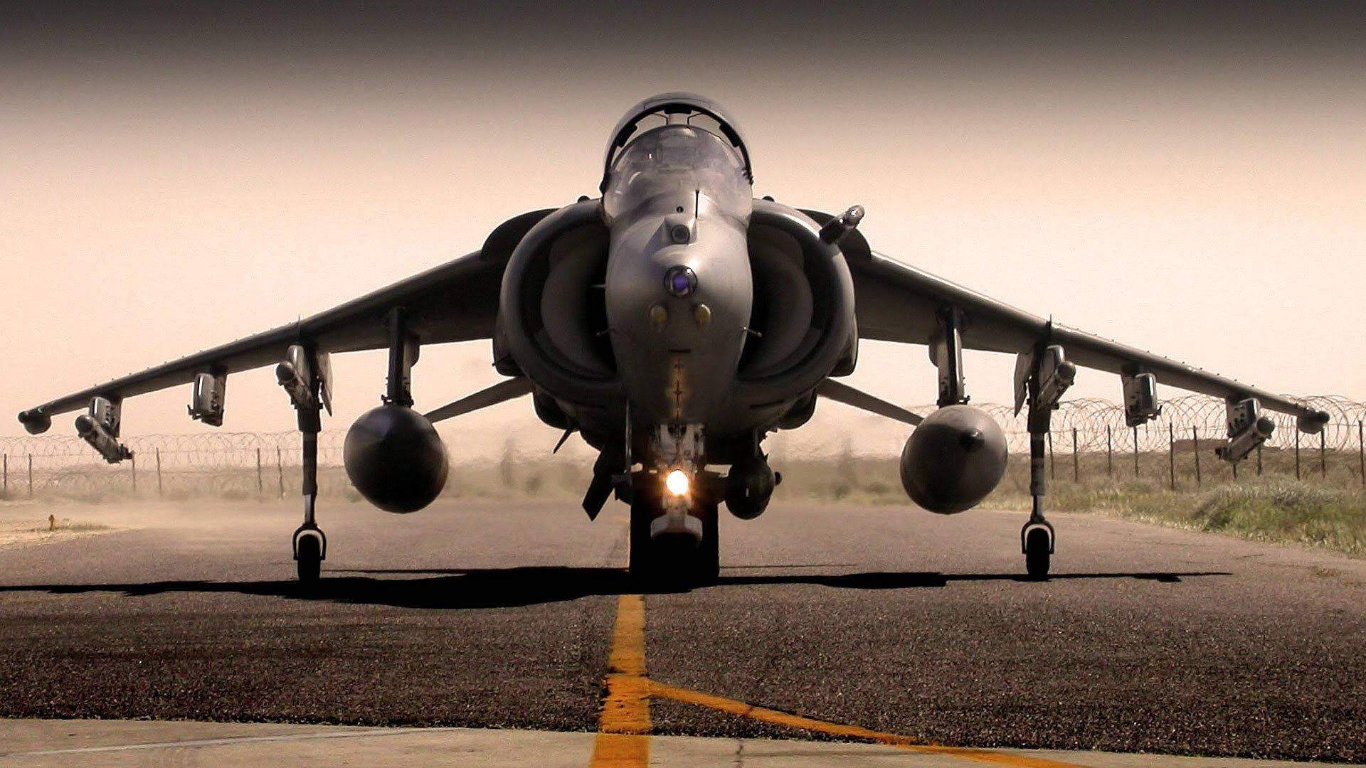 Mcdonnell Douglas Av-8b Harrier Ii Fighter Jet Background