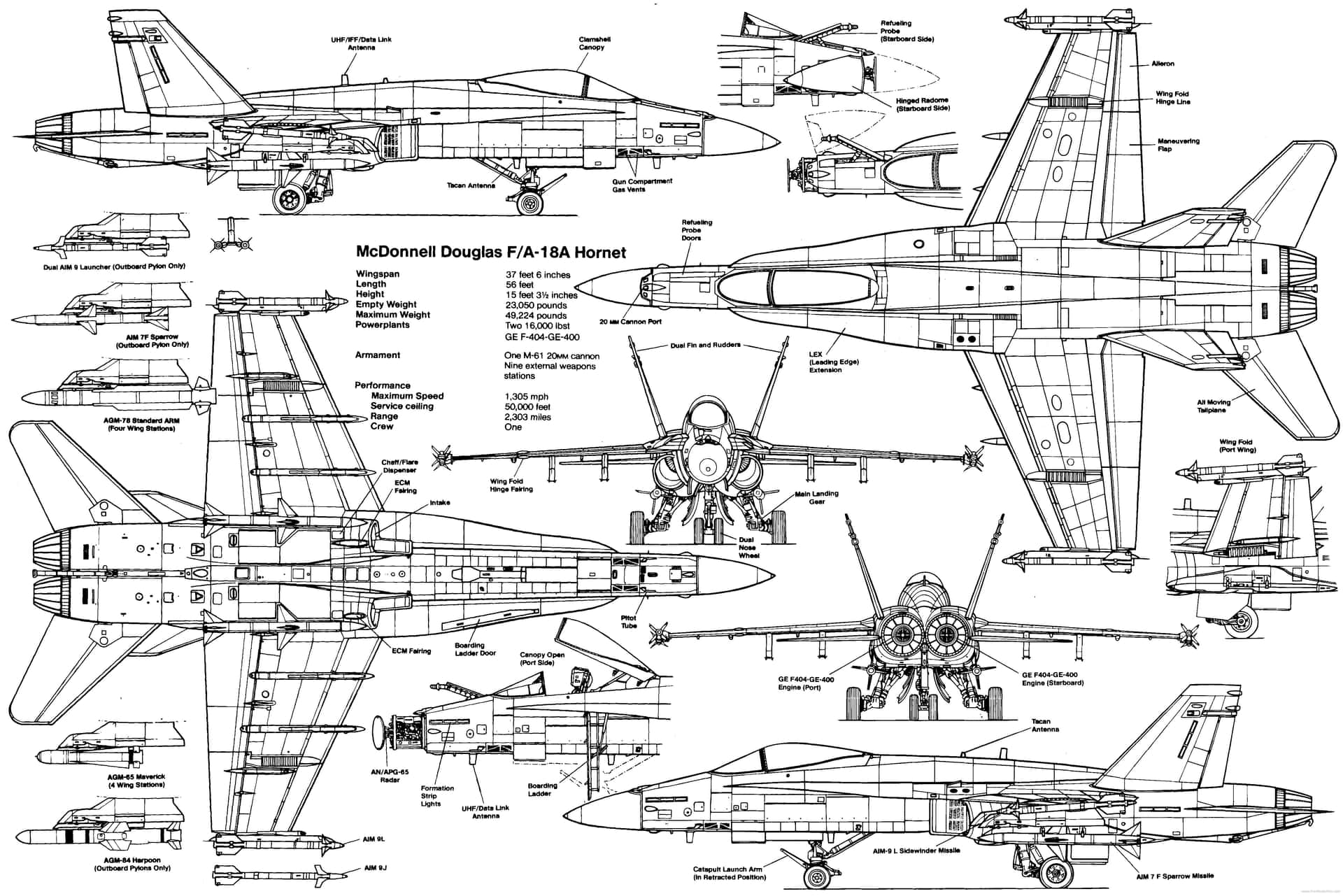 Mcdonnell Douglas Military Plane Diagram Background