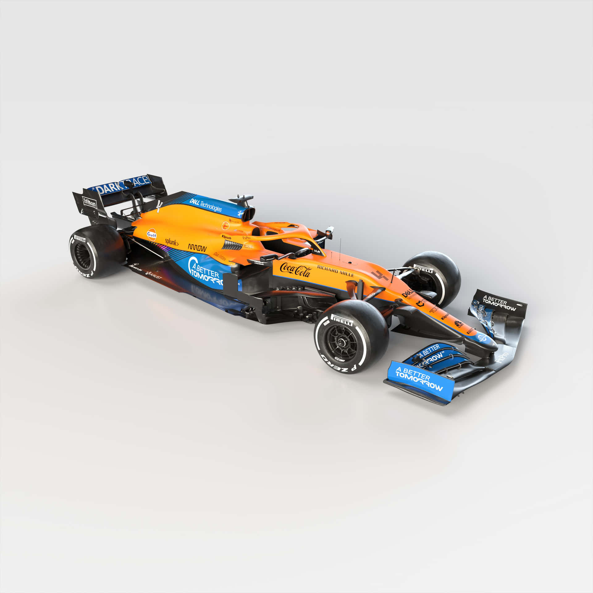 Mclaren Formula 1 Racing Drivers Take The Lead Background