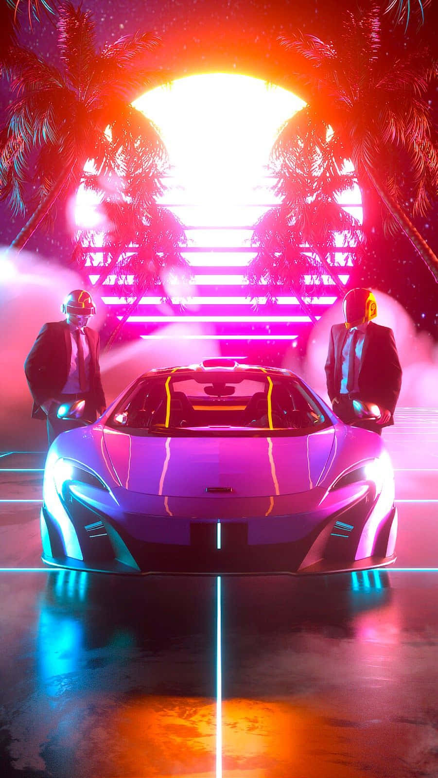 Mclaren P1 Aesthetic Car Daft Punk Background