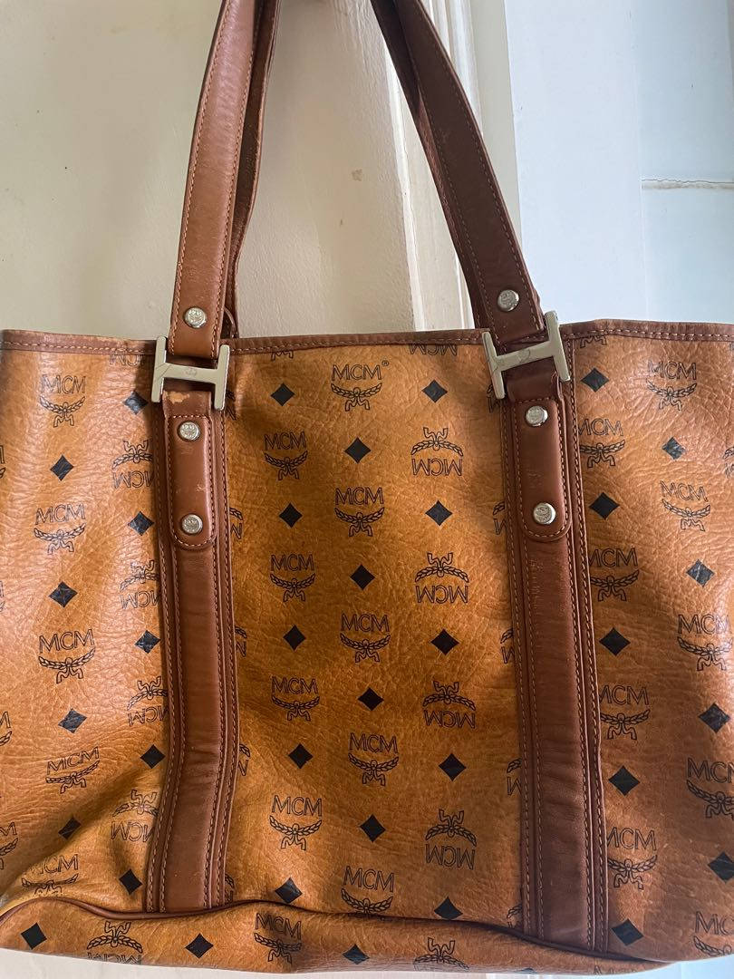 Mcm Cognac Tote Bag