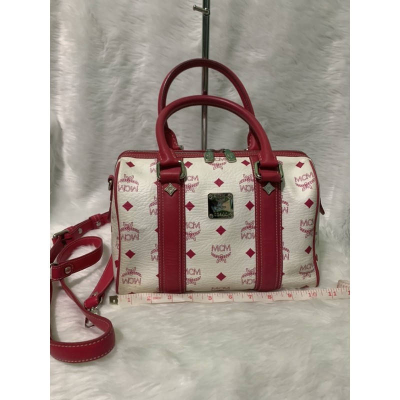 Mcm Speedy Pink Red Bag