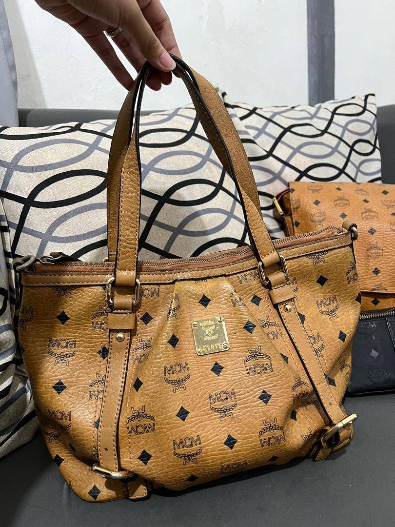 Mcm Visetos Two-way Tote Bag