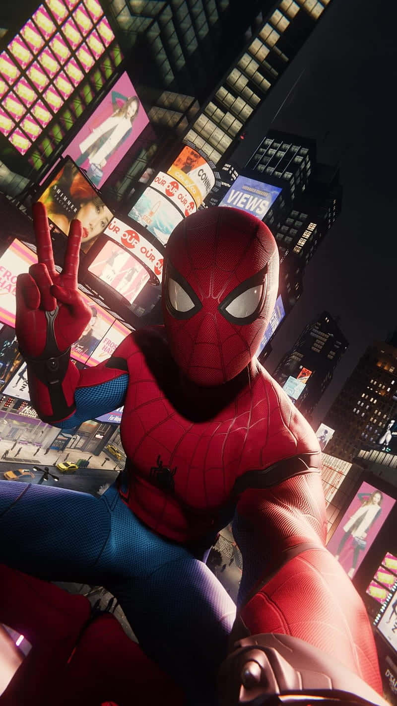 Mcu Spidey Far From Home Selfie Man Background