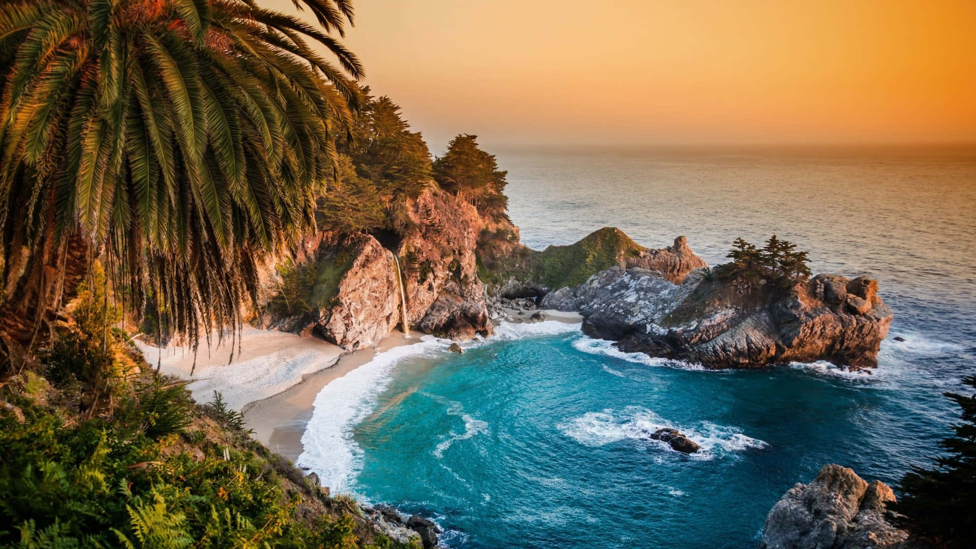 Mcway Falls Coast Background