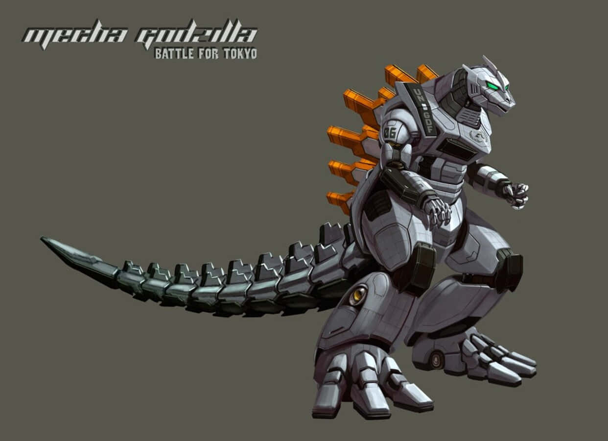 Mechagodzilla Unleashes Its Power Background