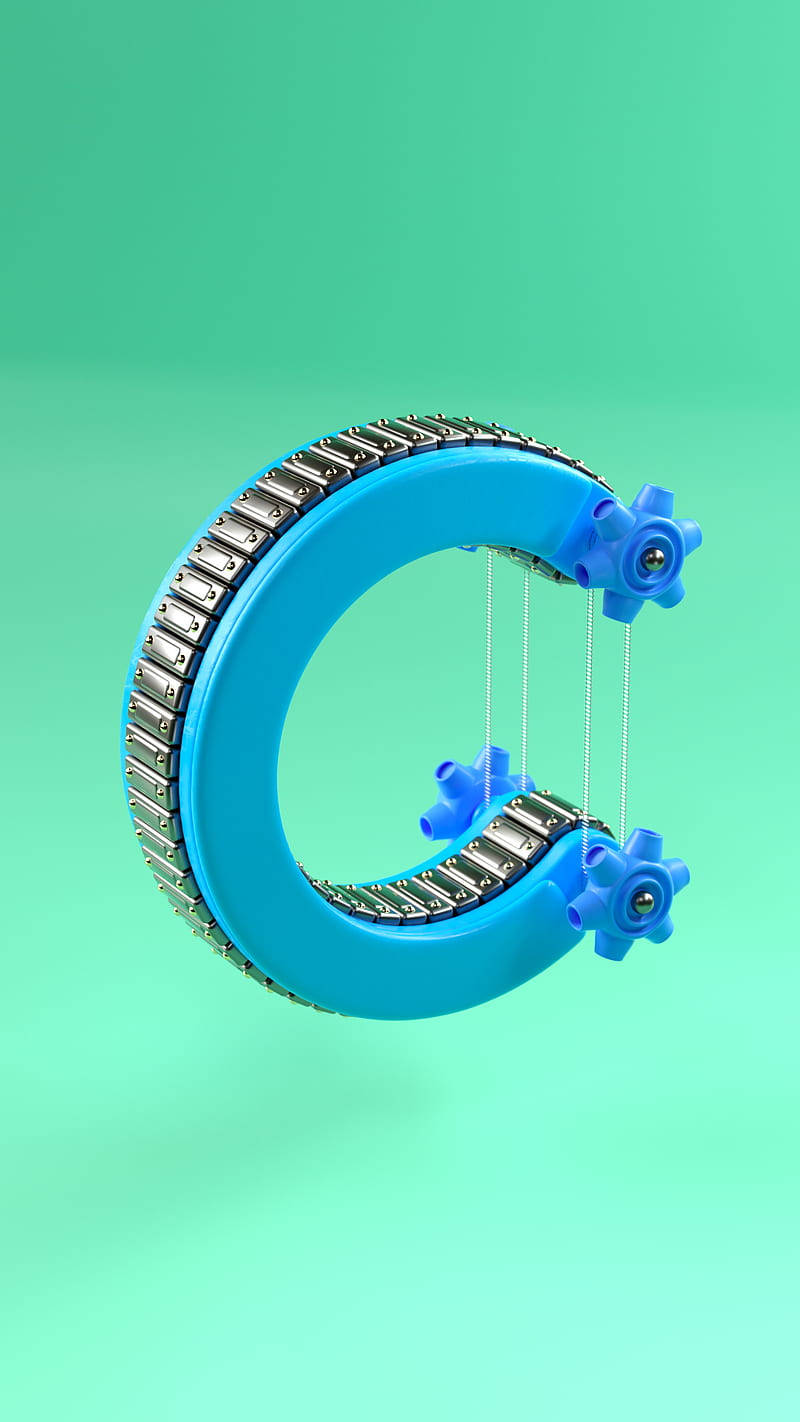 Mechanical Letter C Design Background