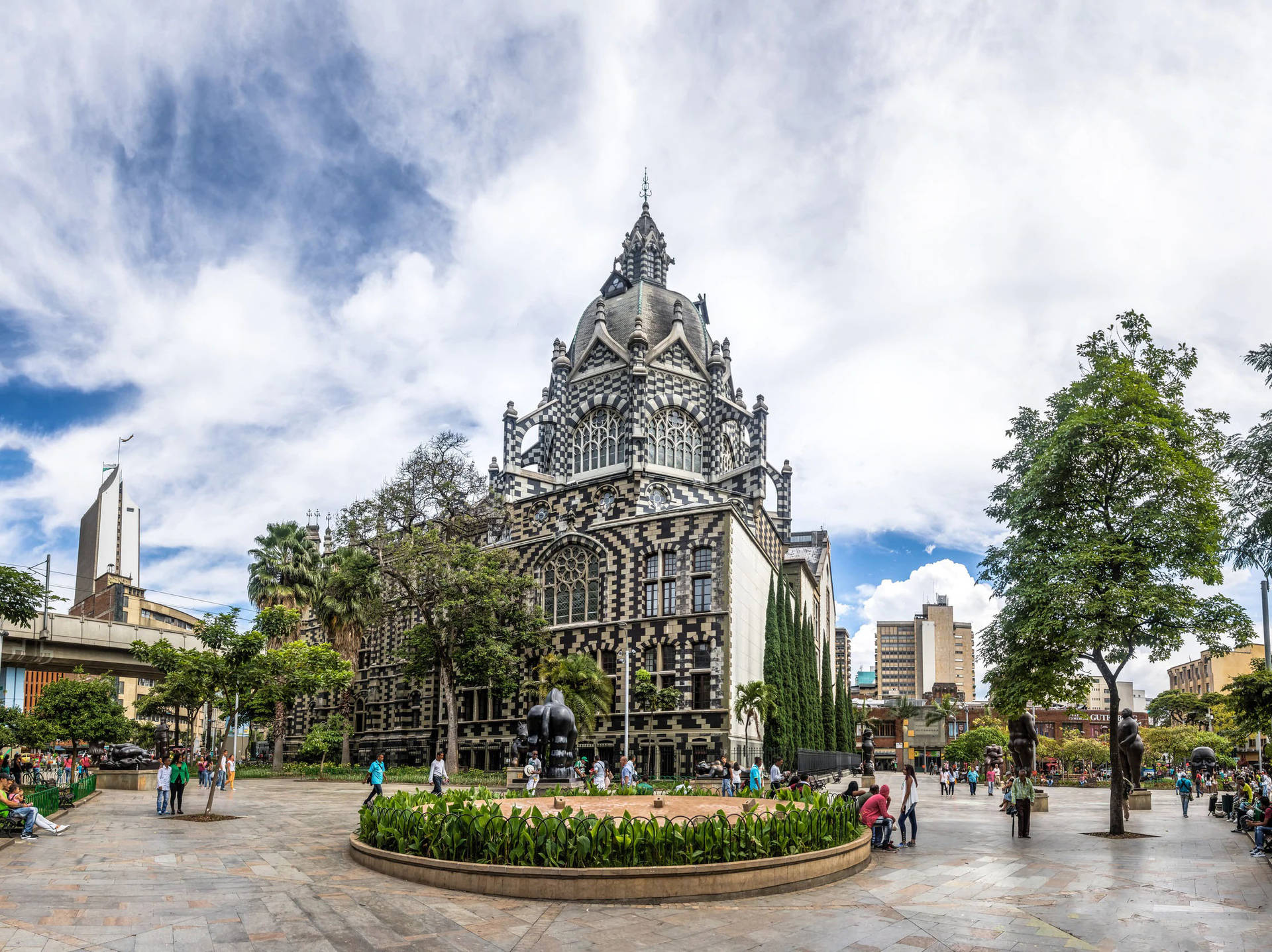 Medellin Palace Of Culture Background