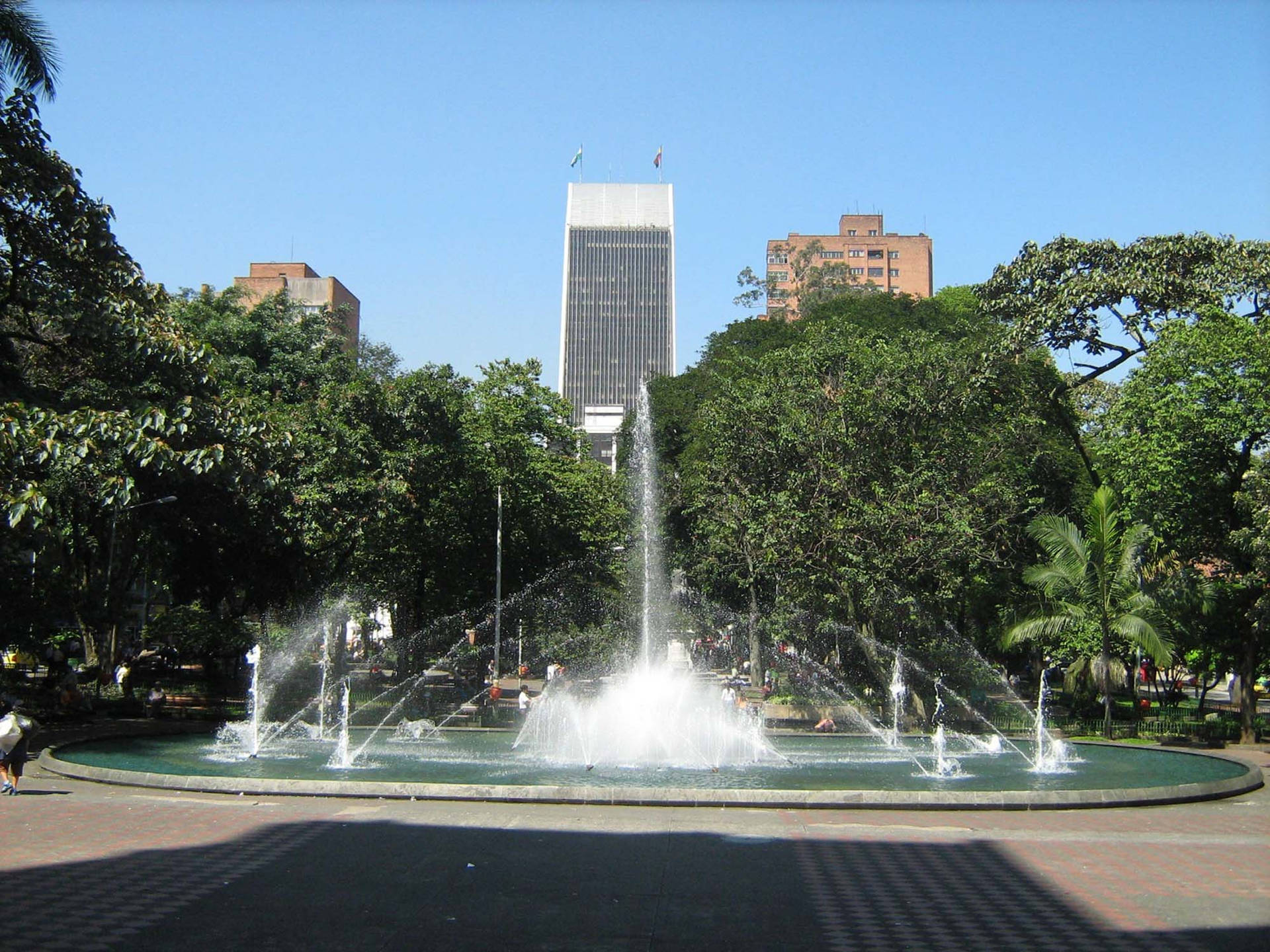 Medellin Park Of Bolivar Fountains