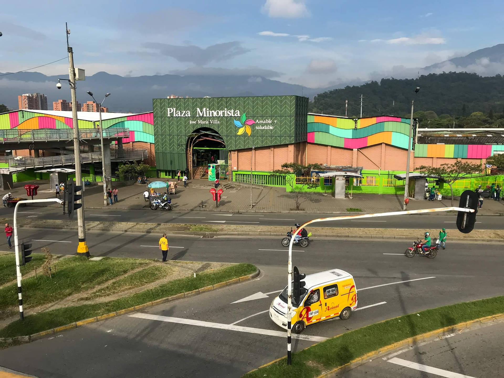 Medellin Plaza Minorista Background