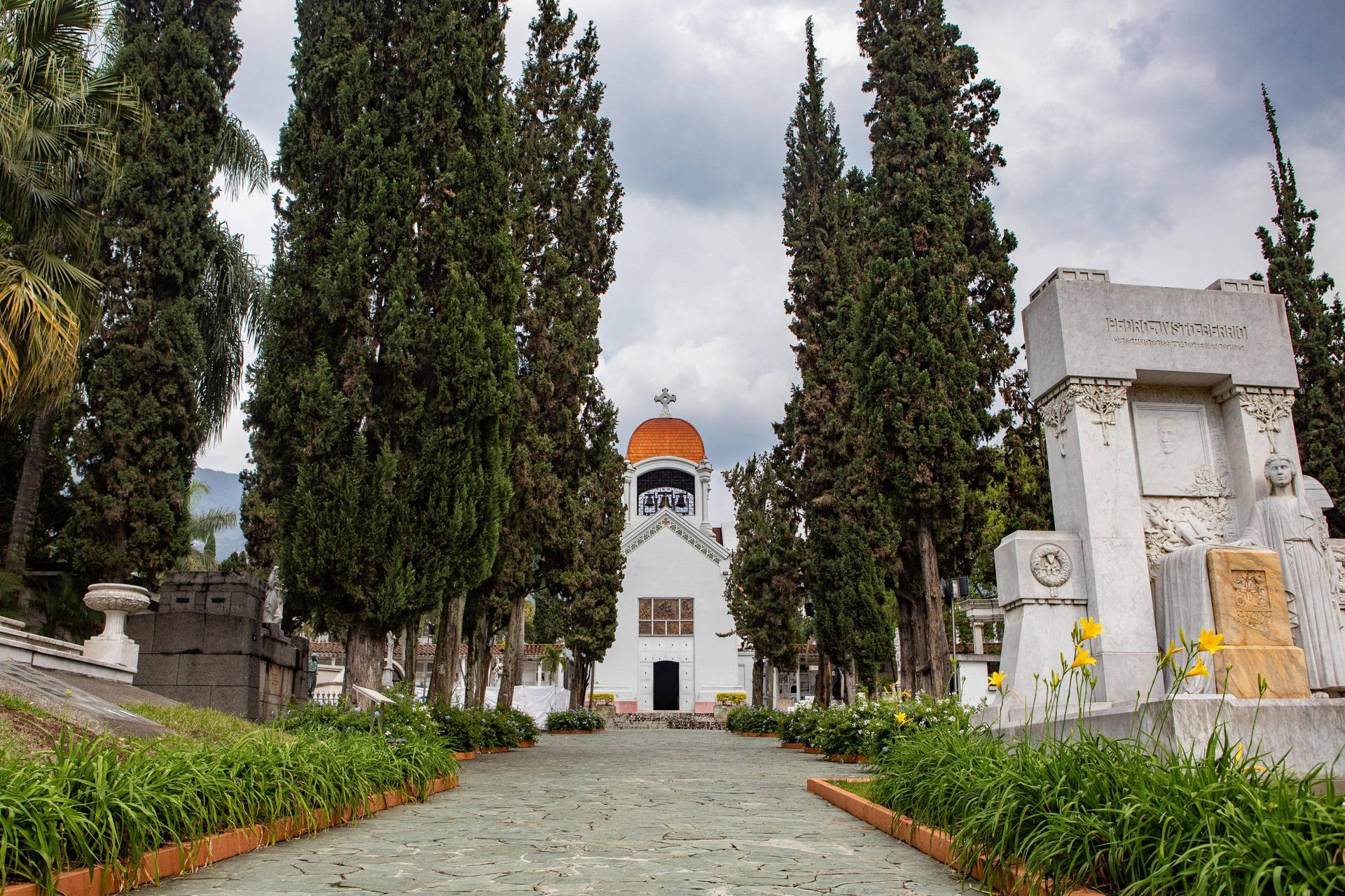 Medellin San Pedro Cemetery Museum Background