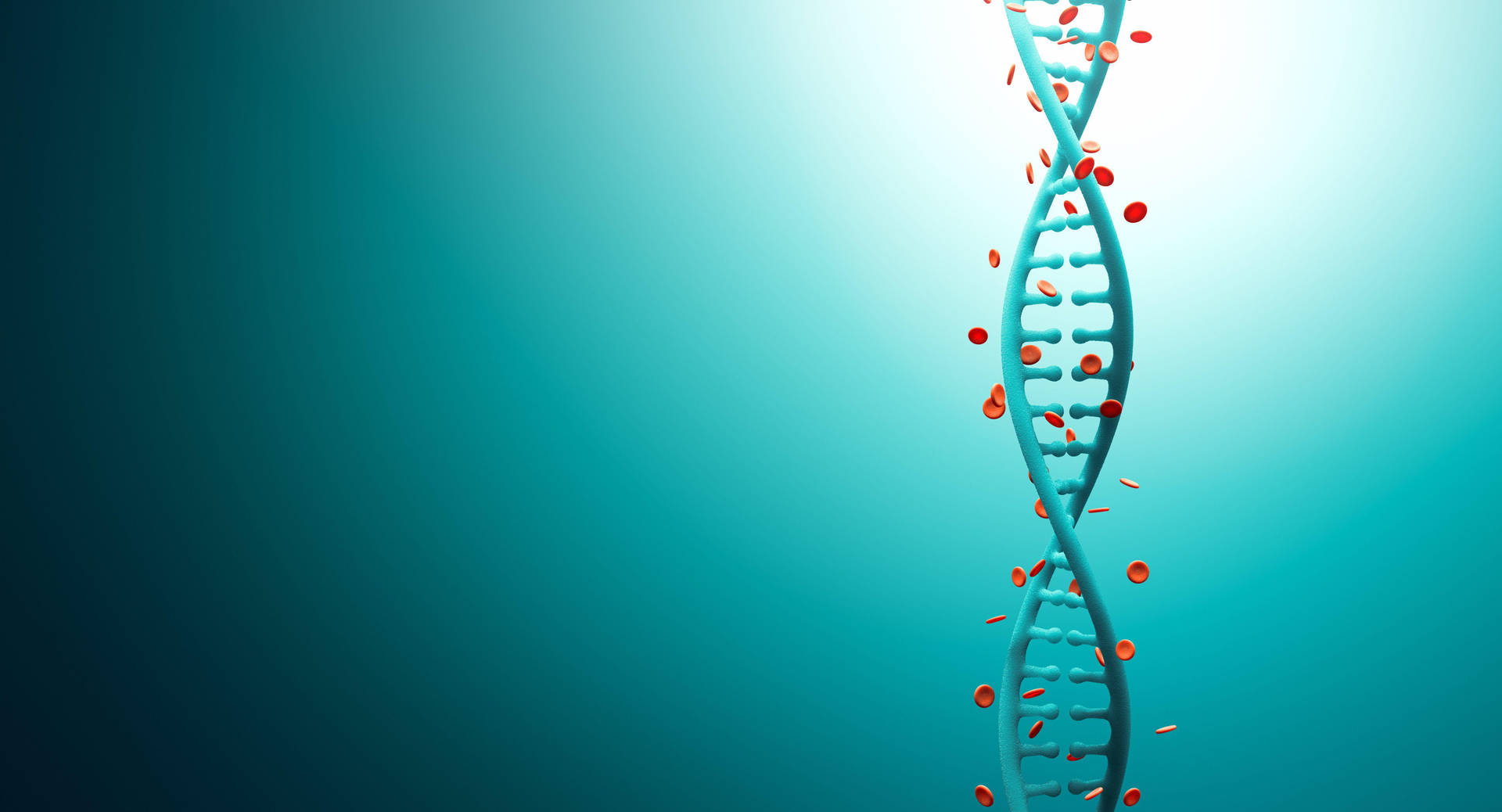 Medical Dna Symbol In Green Background