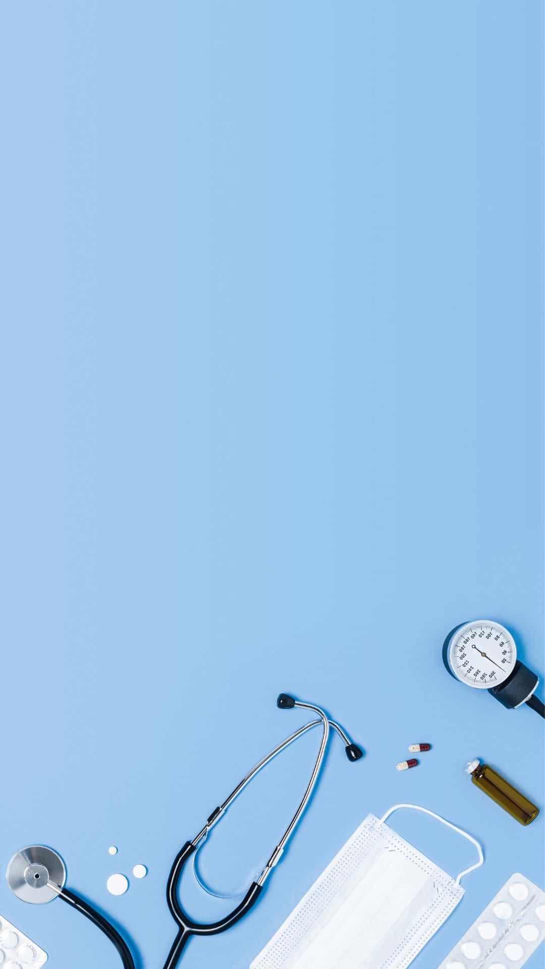 Medical Equipment Blue Background Background