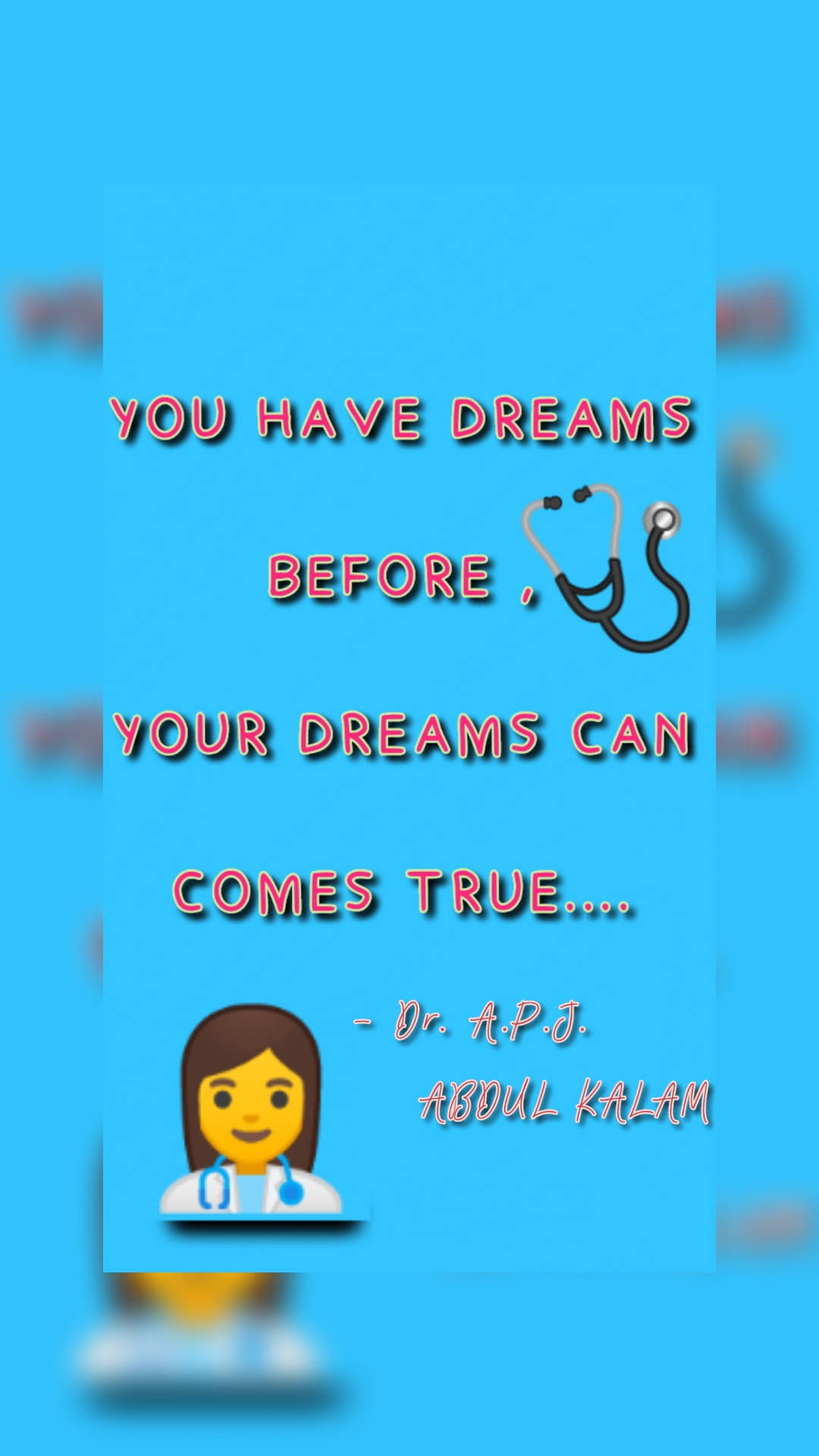 Medical Motivation Poster Dreams Background