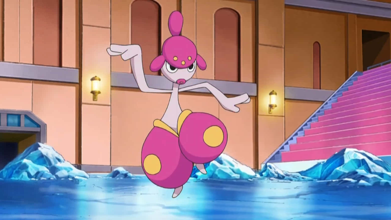 Medicham On Ice Background
