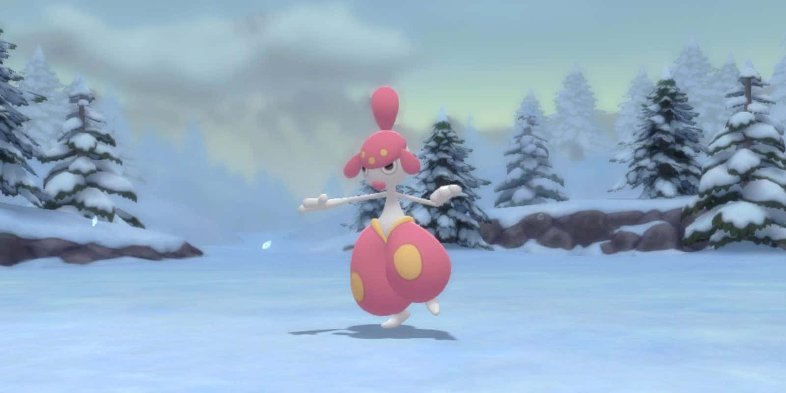 Medicham On Snow Background