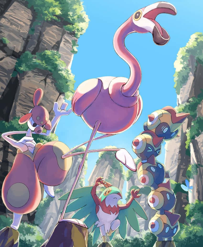 Medicham With Pokemons Background