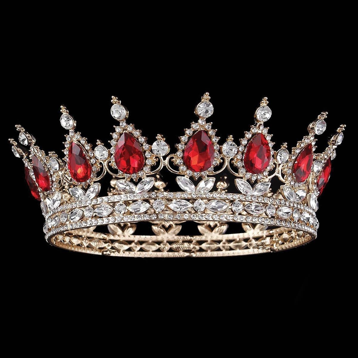Medieval Red Crown Faux Jewels