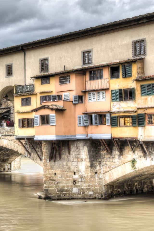 Medieval Style Ponte Vecchio Tower Background