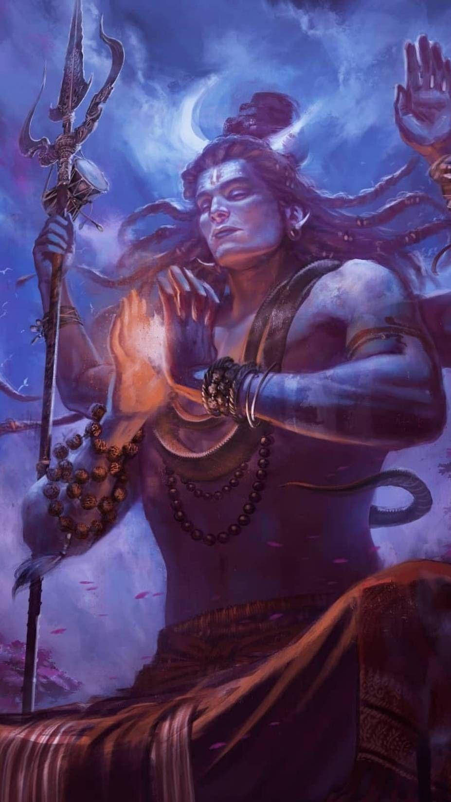 Meditating Mahadev Rudra Avatar Phone Background