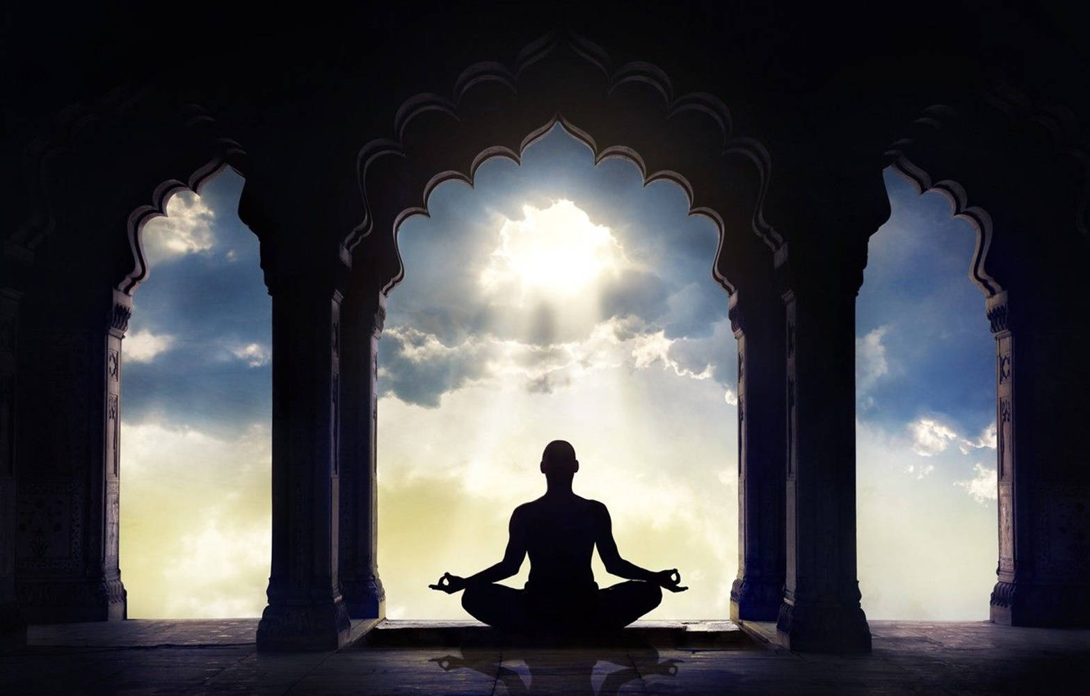 Meditating Person Background