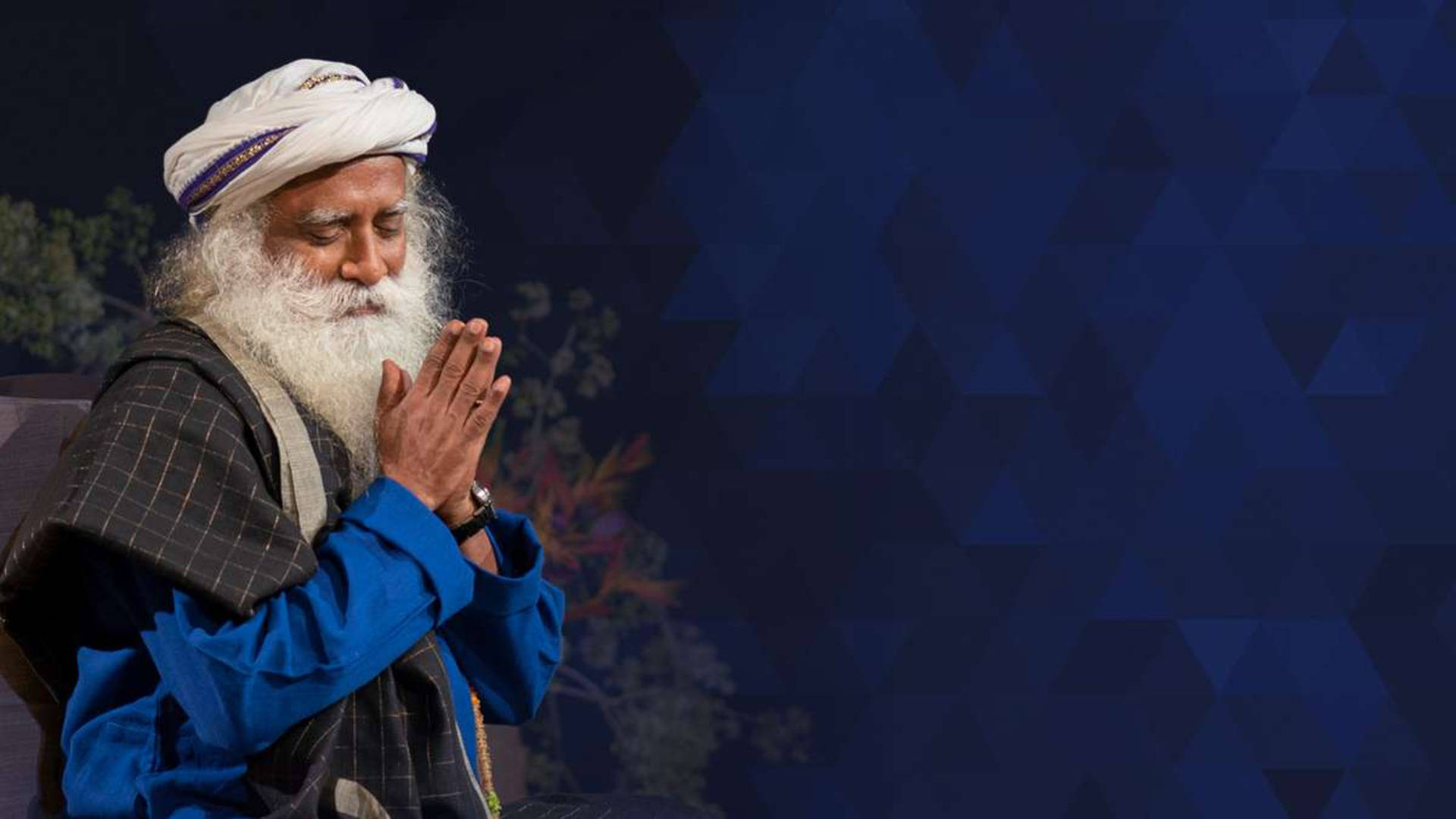 Meditating Sadhguru Header Background