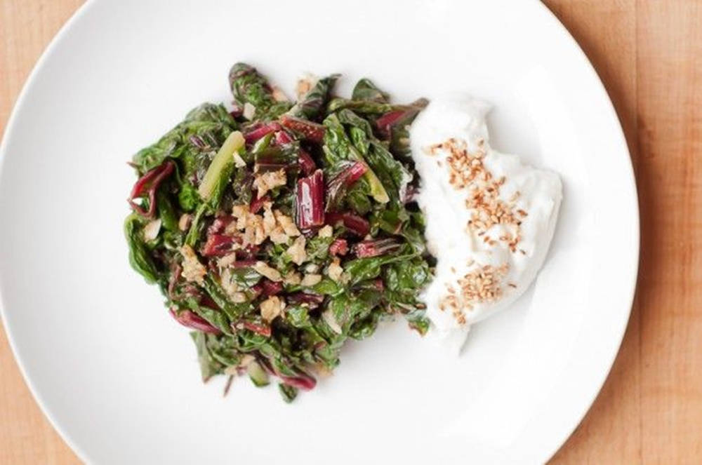 Mediterranean Swiss Chard Vegetable Dish Background