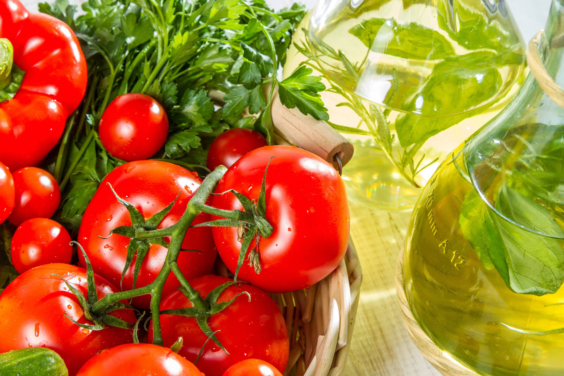 Mediterranean Tasty Red Tomato Fruits Background