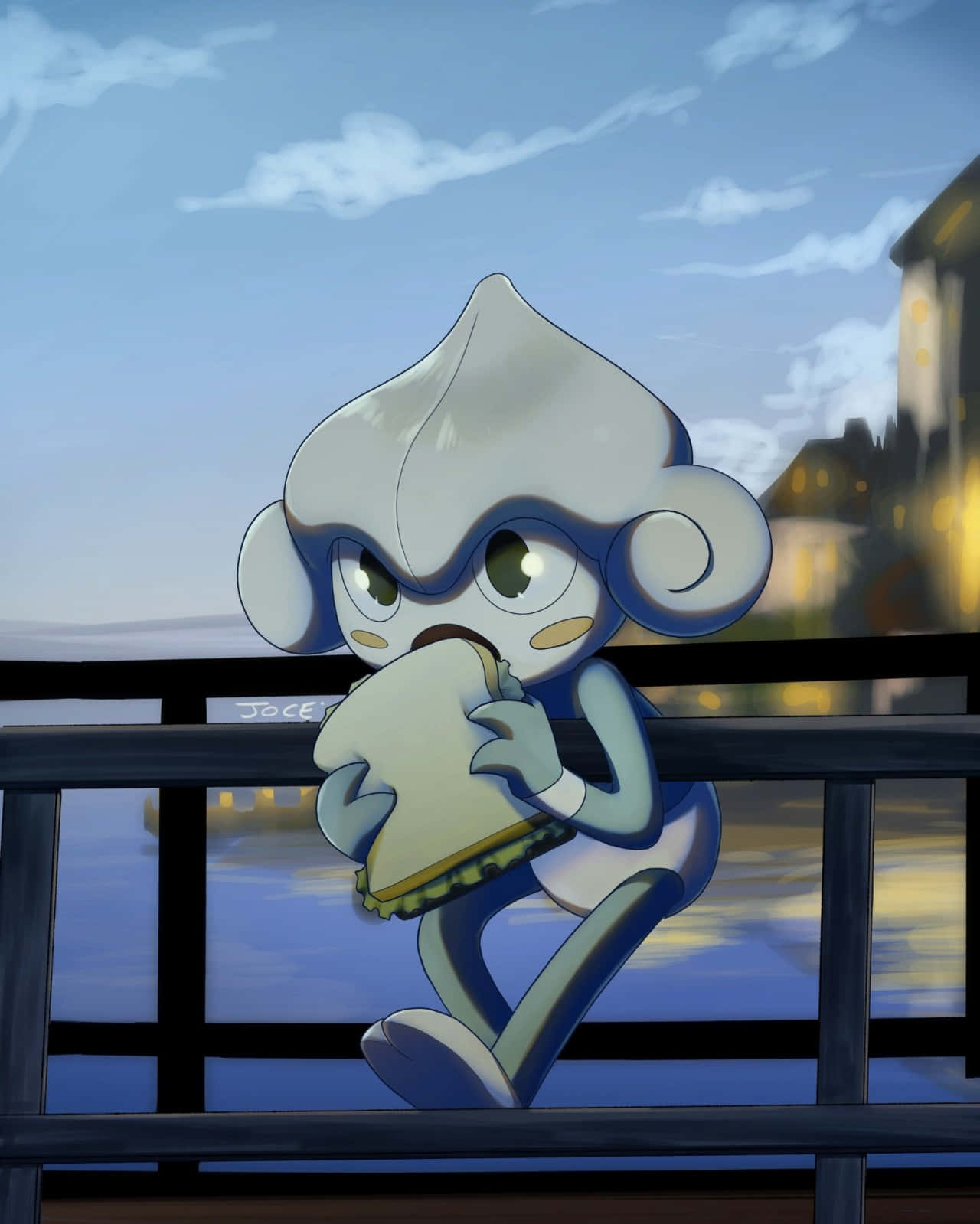 Meditite Eating Sandwich