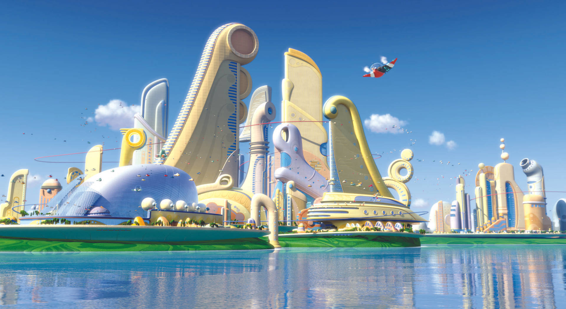 Meet The Robinsons Futuristic City Background