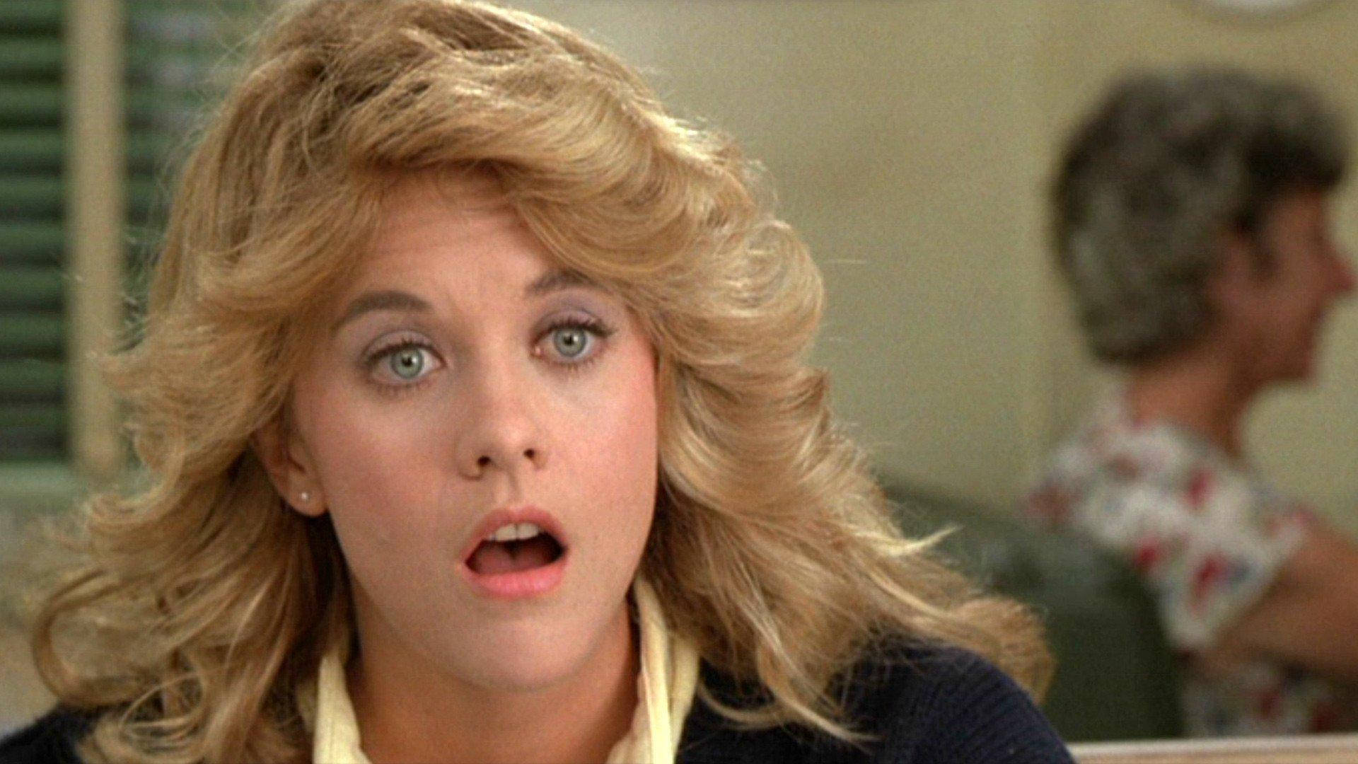 Meg Ryan Expressing Surprise Background