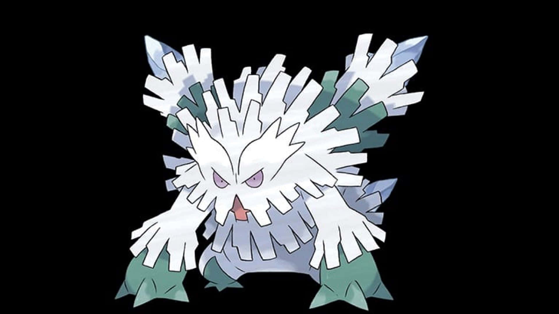 Mega Abomasnow Illuminated Against A Dark Background
