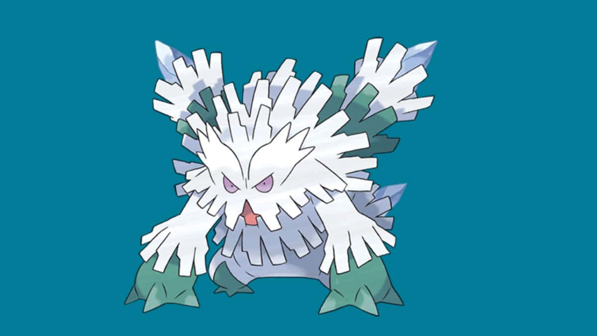 Mega Abomasnow In Blue Background Background
