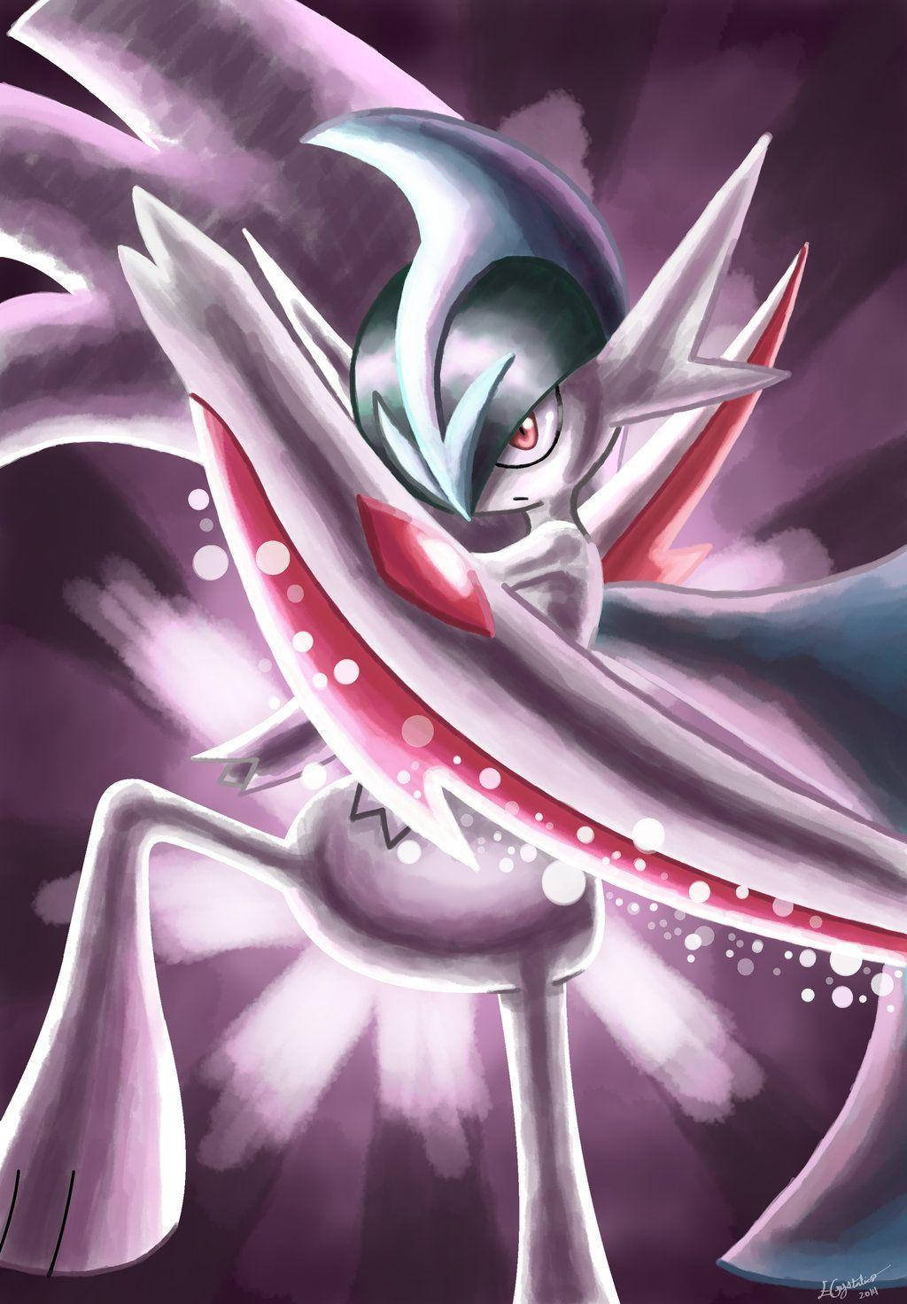 Mega Gallade In Battle Stance Background