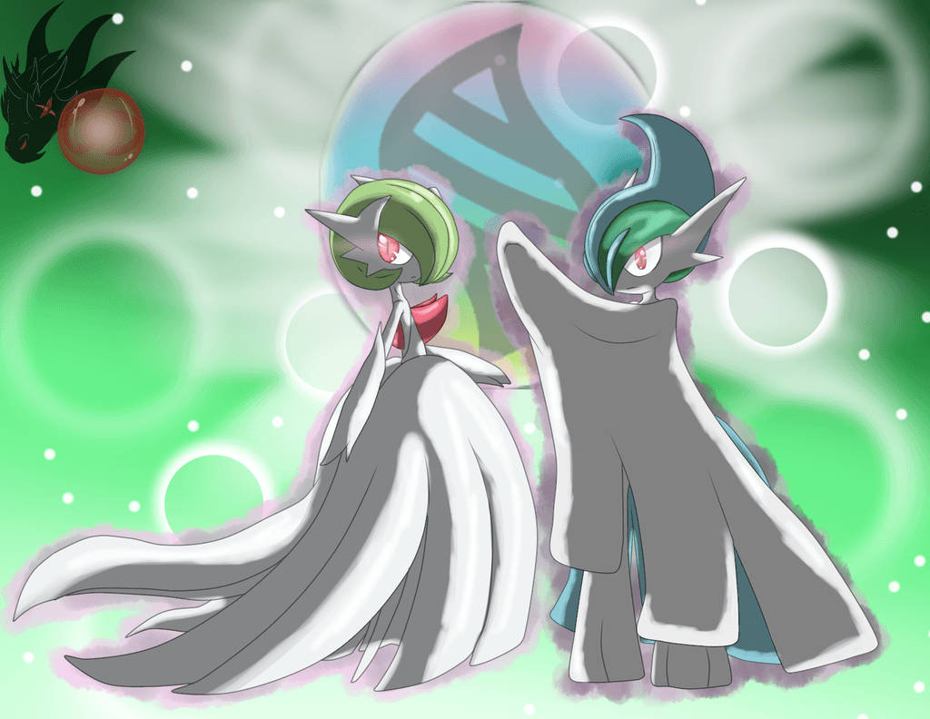 Mega Gallade Mega Gardevoir Couple Background