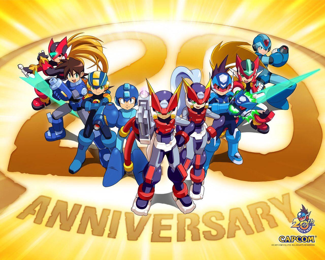 Mega Man 20th Anniversary Background