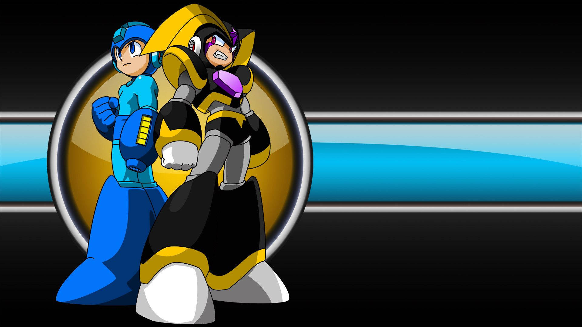 Mega Man And Bass Background