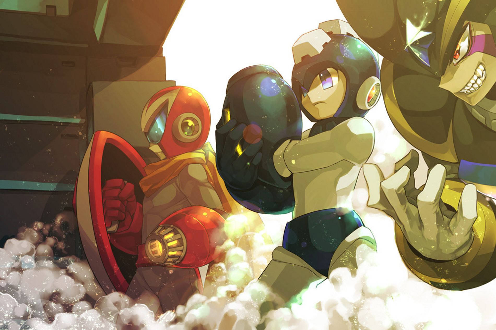 Mega Man And Proto Man Background