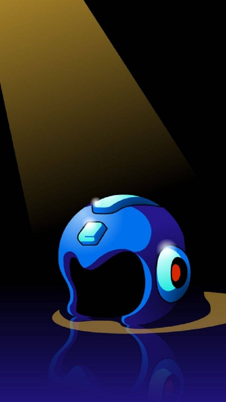 Mega Man Blue Helmet Background